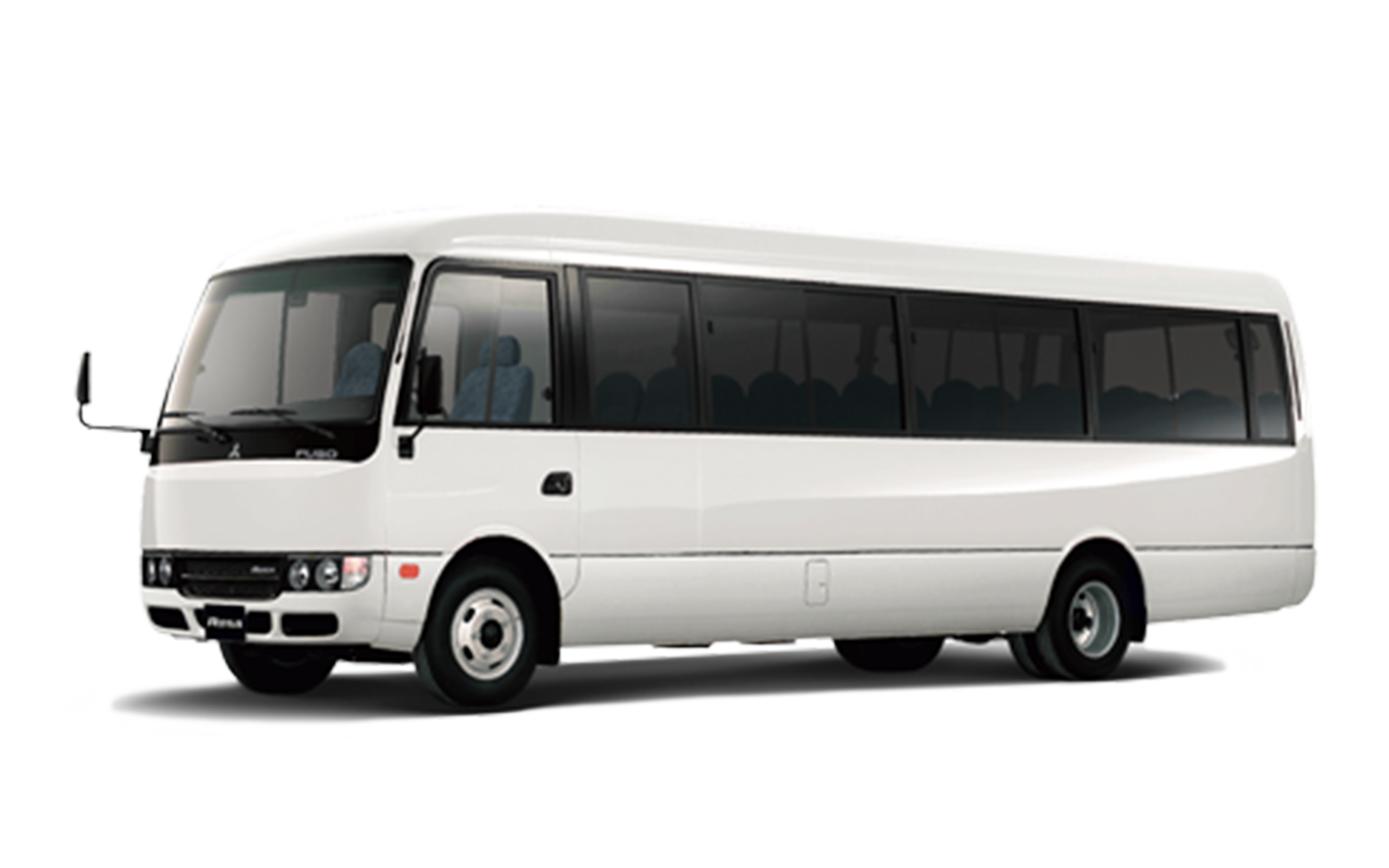 Side view of transfer bus